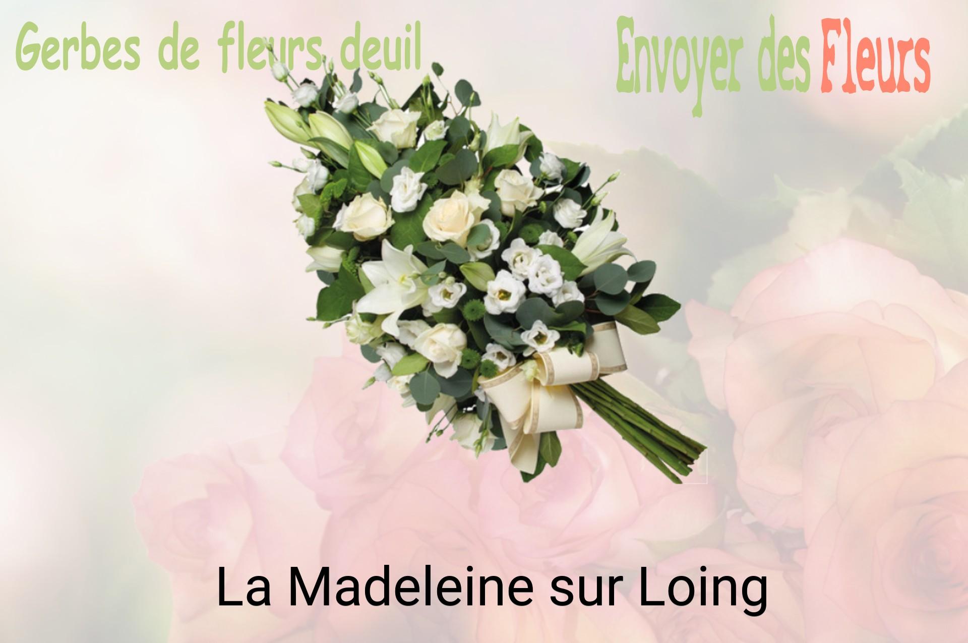 Gerbe de fleurs de deuil livrée à La Madeleine-sur-Loing